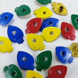 Happy Hammer Set of 20 Christmas Light Bulb Eyelets Lights 4 Colors Stamping Crafts Scrapbook