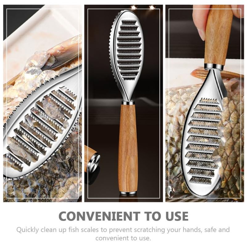 Fish Scaler Brush Stainless Steel Fish Scaler Remover Sawtooth Fish