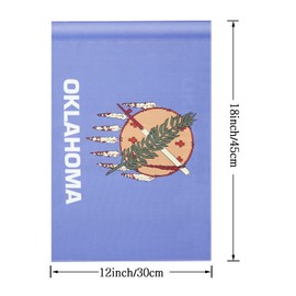 Oklahoma Garden Flags,State Garden Flags, Celebration Parade Flags,State Anniversary Celebration,Indoor and Outdoor Flag, Double-Sided.