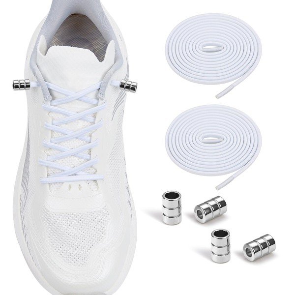 AOLLRUIRLL 2 Pairs Elastic No Tie Shoelaces For Kids &