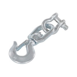 Vestil HOOK-S-4 Steel Swivel Hook with Shackle 4,000 Lb. Capacity Silver