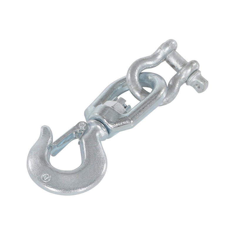 Vestil HOOK-S-4 Steel Swivel Hook with Shackle 4,000 Lb. Capacity
