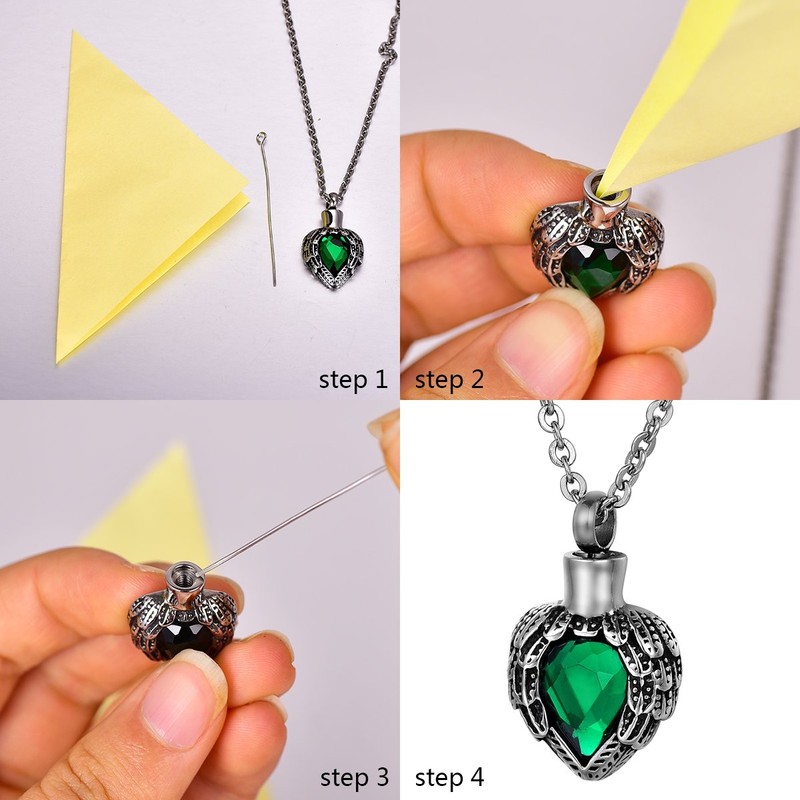 COCO Park Cremation Jewelry for Ashes Boxing Glove Snake Chain