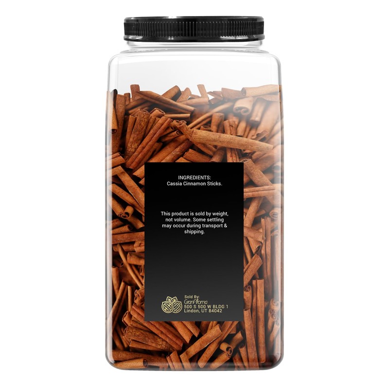 GranAroma Cassia Cinnamon Sticks, Aromatic & Sweet, Teas, Baking (1.5