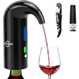 Electric Wine Aerator,Wine dispenser,Aeration and Decanter Wine Pourer,Red White Wine Accessories,Wine Gift Set-Black