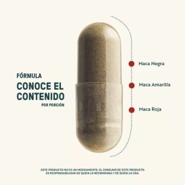 Life 360+ Maca Mix Bote 240 Cápsulas Maca Negra Amarilla Roja Sin sabor Unidad