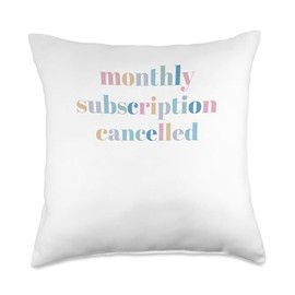 Hysterectomy Recovery Uterus Monthly Subscription Cancelled Throw Pillow