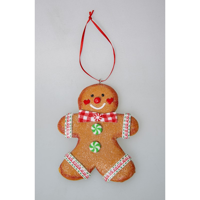 SHATCHI Christmas Tree Hanging Decorations Traditional Gingerbread Cookie Couple Man