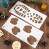 Christmas Santa Footprint, 4 Pieces Santa Claus Footprints Stencil, Reusable