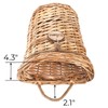 Hiceeden Wicker Hanging Wall Basket, Woven Front Door Flower Basket,