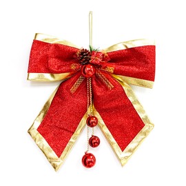 Allgala Christmas Decorative Bows for Wreath Garland Treetopper Christmas Tree (18" Jumbo 1-PK)-XBW93041