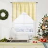Yellow and White Buffalo Plaid Swag Valance Cafe Curtains Farmhouse
