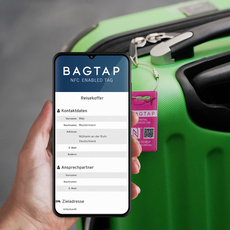 Bagtap - PVC - Digital Luggage and Travel Tag, PVC