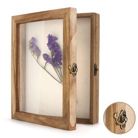 TJ.MOREE Shadow Box Frame 8 x 10 Shadowbox Display Case Picture Frame with Linen Back Memorabilia Bouquet Medals Military Photos Memory Box