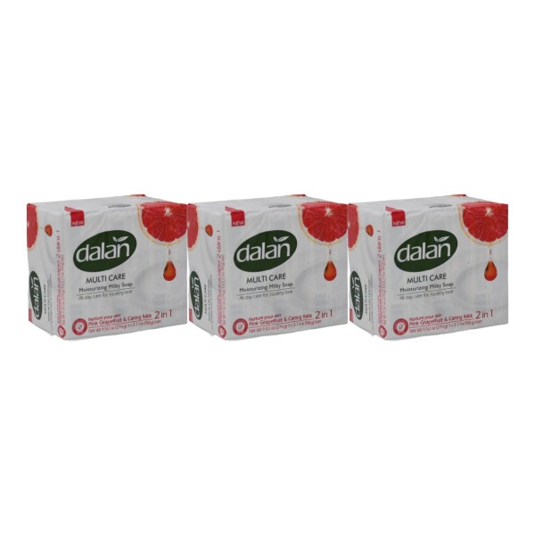 Dalan Multicare Soap Pink Grapefruit & Caring Milk, 9 Bars