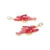 CYV Boho Lobster Crawfish Animal Statement Dangle Stud Earrings for