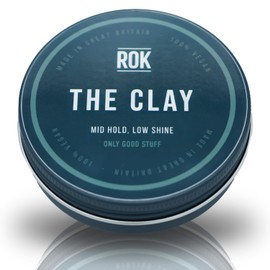 ROK Products Hair Styling Clay – Mild Hold Low Shine Grooming Clay – Vegan Friendly Handmade Matt Hair Clay Men for Texture and Volume – Smooth Caramel Scent – Easy to Apply and Long-Lasting Formula