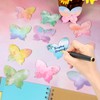 JSRQT 12Pcs Watercolor Butterfly Shaped Sticky Notes, Post Self Stick