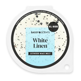 Sassy Shop Wax - Scented Wax Melt, White Linen - Organic Soy Blend Wax Melts - Luxurious, Long-Lasting Fragrances for Any Living Space - Vegan Friendly, XL Size 70g