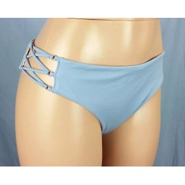 LA Hearts Side Strappy Bikini Bottom - XL Extra Large - Country Stormy Blue