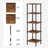 HOOBRO 5-Tier Corner Shelf Stand, Corner Square Rack Display Shelf,