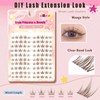 Brown Wimpern Extensions Set 100Pcs 8-12mm Mixed Clear Band Künstliche