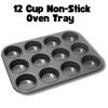 Invero® 12 Cup Non-Stick Oven Tray Ideal for Baking Muffins,