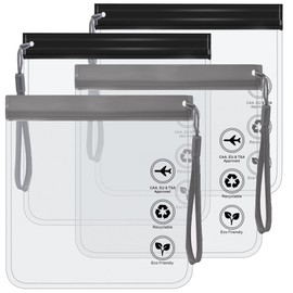 Airport Security Liquids Bags 20x20cm,Clear Travel Toiletry Bags Leakproof Travel Accessories Makeup Bags Holiday Essentials Luggage