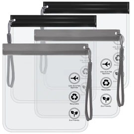 Airport Security Liquids Bags 20x20cm,Clear Travel Toiletry Bags Leakproof Travel Accessories Makeup Bags Holiday Essentials Luggage