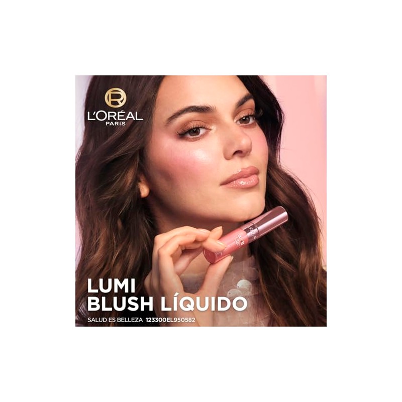 LOréal Paris Lumi Blush, rubor líquido para mejillas acabado glowy