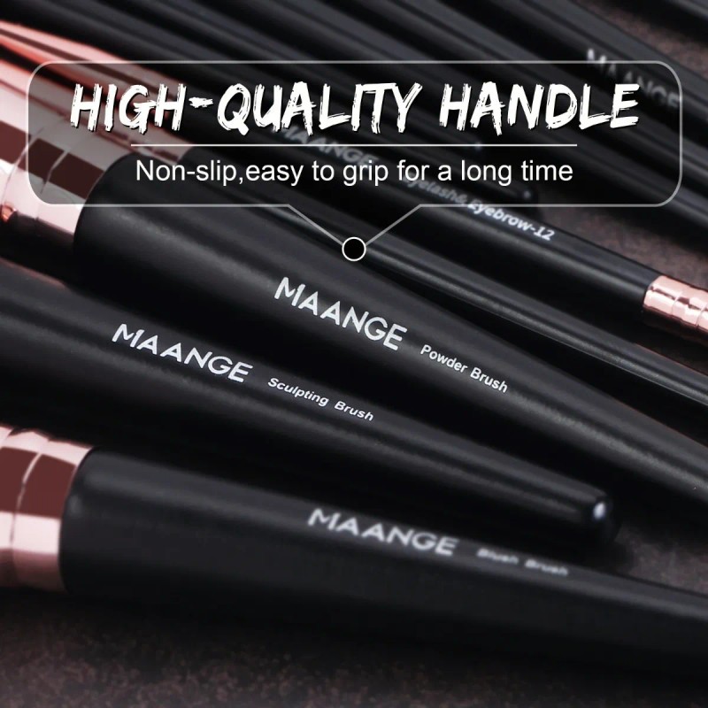 15 Piezas Brochas De Maquillaje Profesional Color Negro