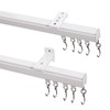ChadMade Aluminum Ceiling Curtain Track Set with Hooks, 9ft -