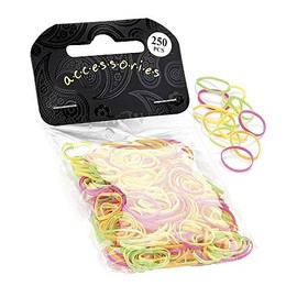 Pritties Accessories 250 Pack Pastel Tones Neoprene Bands Rubber Hair Bands