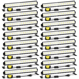 16 Pack LED Shop Light 5400LM Super Brighter, 45W Plug in Garage Light with 6FT Cord and On/Off Switch, 6000K IP66 Waterproof Outdoor Work Shop Lighting for Garage Workshop Warehouse Factory Yard