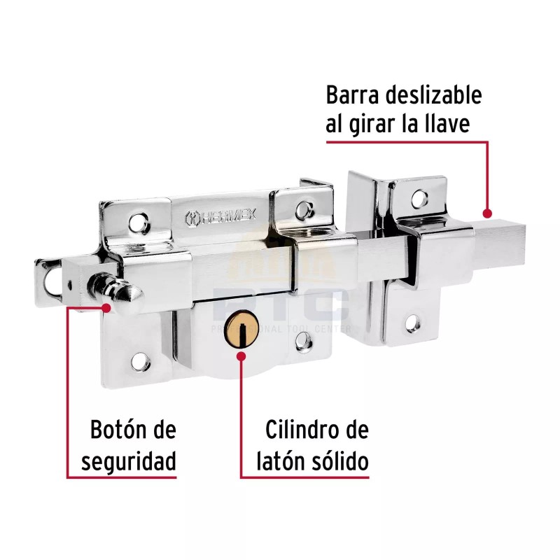 Hermex CB-45DB Open bar lock, right, blister