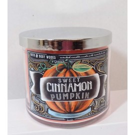 Candle Sweet Cinnamon Pumpkin 3 Wick 14.5 Oz (Cinnamon, Glove, Vanilla Cream, Brown Sugar) Made W Essential Oils