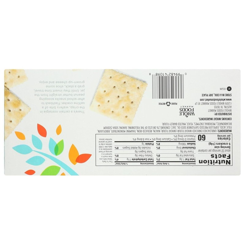 365 by Whole Foods Market, Salted Saltine Crackers, 16 Ounce
