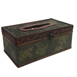 Allgala Antique Wooden Tissue Box Holder-HD90205