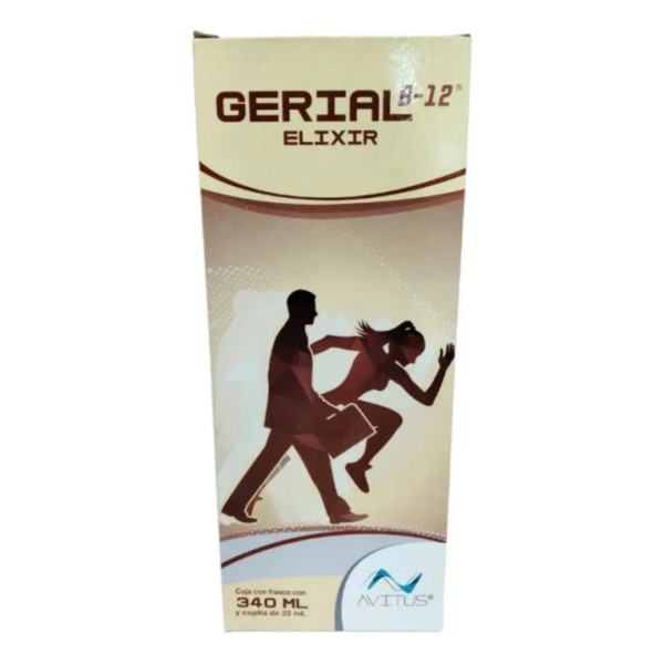 Gerial B-12 Elixir Suplemento Alimenticio Vitaminas 340 Ml Sabor Sin