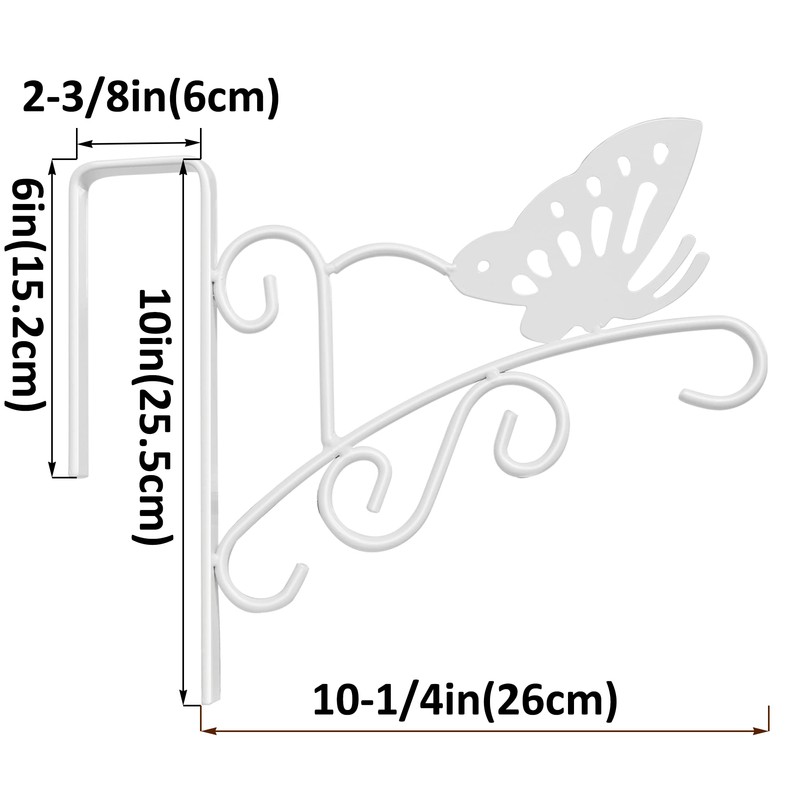 MINGFANITY Fence Hanging Brackets for Plants, Bird Feeders, Lights, No