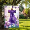 BlissYard He is Risen Garden Flag Double Sided 12x18 Inch