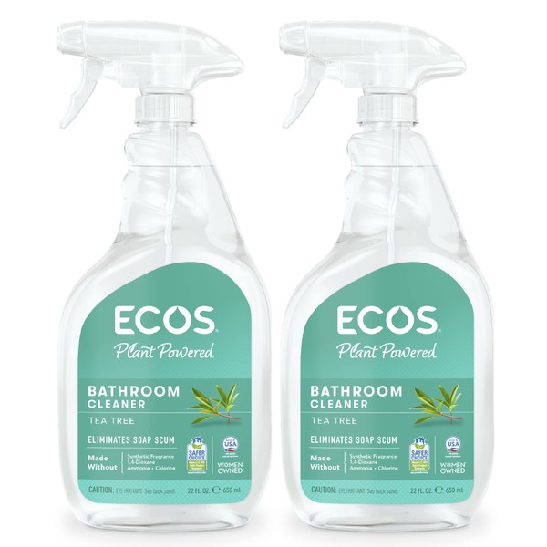 ECOS, Earth Friendly Products Shower Cleaner with Tea Tree Oil, 22 Fl Oz (Pack of 2)