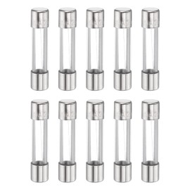 HARFINGTON 10pcs Fuses 10A 250 Volt Fast Blow Glass Fuse F10AL250V 6x30mm Fast Acting Fuses for Christmas Light Electrical Systems Microwave Ovens TVs Fans Lights Oven