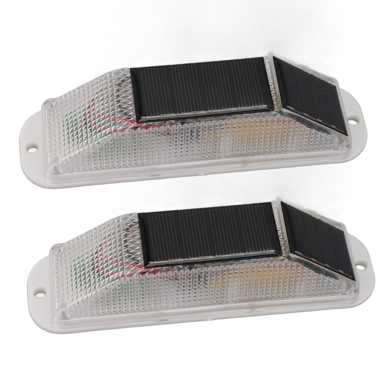 2pcs Solar Strobe Warning Light Waterproof Light Control High Bright