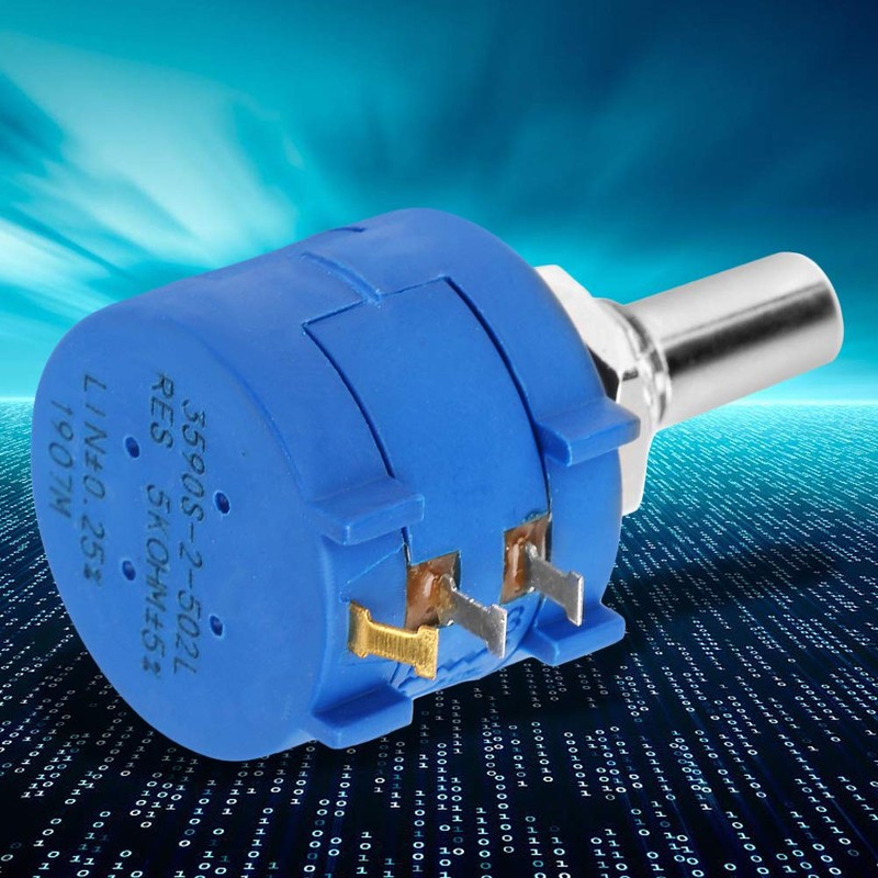 Multiturn Potentiometer 2W 5K Ohm Adjustable Resistance Precision Multiturn Potentiometer