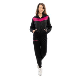Givova Visa Tracksuit, Man, Multicolor (Nero/Fuchsia), S
