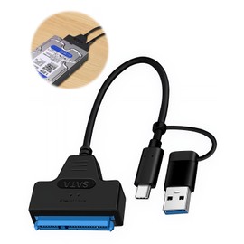 USB SATA Adapter USB 3.0 to SATA 5Gbps Adapter Hard Drive SSD/HDD 2.5 Inch 3.5 Inch Compatible with Windows, Mac, Linux, Converter SATA III USB Type C, External Hard Drive