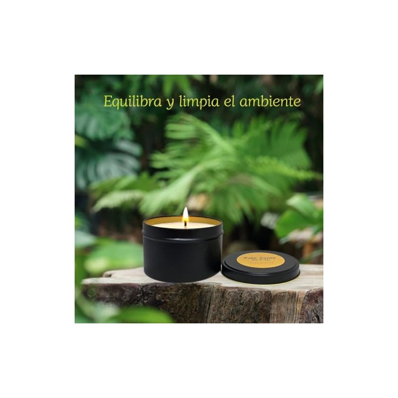 Vela aromática PALO SANTO 8OZ I cera de soya I
