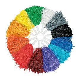 Cheerleader Pom Pom Assortment (12 Colors one of Each) School Spirit Supplies