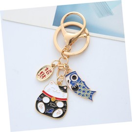 Parliky Cute Kitten Keychains 2pcs Japanese Style Keychain Bag Decor Key Ring for